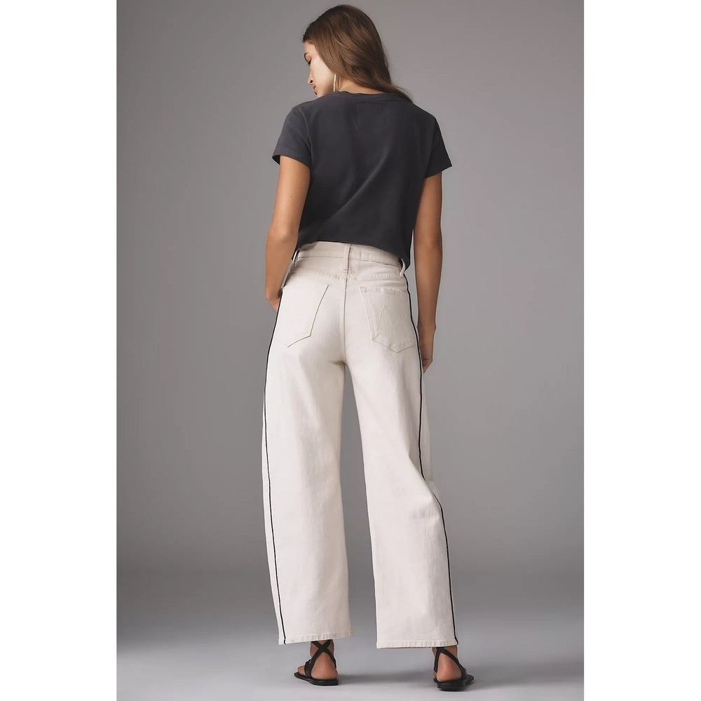 MOTHER SUPERIOR Barrel Jeans Sz 34 NWT Half Piped Ankle Relaxed Cream $258 - Picture 4 of 14